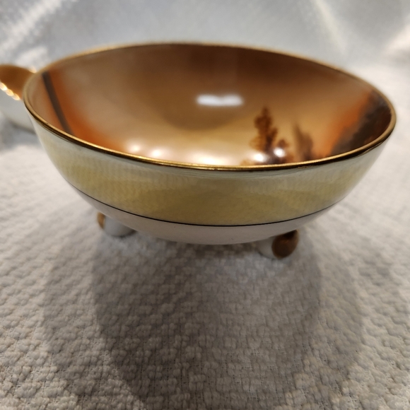 Vintage Noritake Hand Painted Made in Japan 2 pieces Ladle Bowl Lusterware - Picture 4 of 8